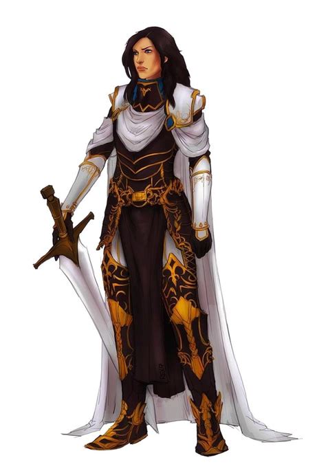 Female Human Paladin Knight Fighter - Pathfinder PFRPG DND D&D 3.5 5E ...