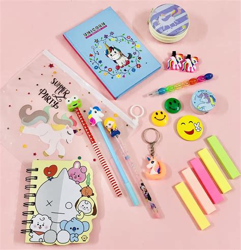 Le Delite unicorn stationery combo folder school set with mini diary ...