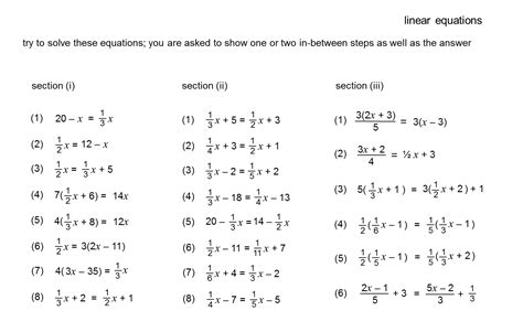 MEDIAN Don Steward mathematics teaching: harder linear equations