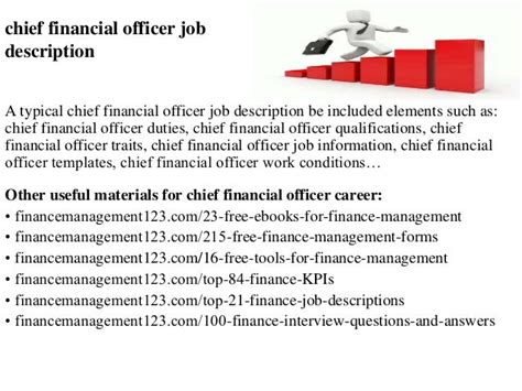 Chief financial officer job description