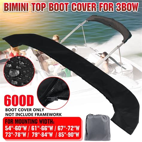 3 / 4 Bow Bimini Tops, Boat Bimini Top Storage Boot Cover for Bimini Tops, V-Hull Boats, Jon ...