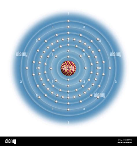 Francium (Fr). Diagram of the nuclear composition and electron ...