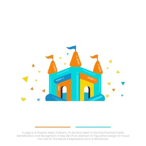 Premium Vector | Free vector flat design bounce house logo