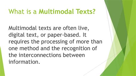 SOLUTION: Types of multimodal texts - Studypool