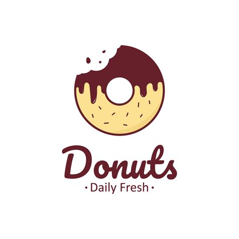 Donut or Bitten Donut Logo Template with Little Candy. Donut Shop or Bakery Emblem. 21873537 ...