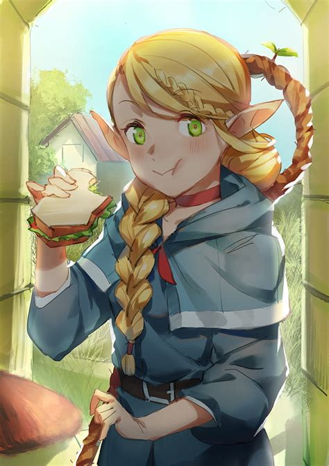 1290x2796px | free download | HD wallpaper: marcille, dungeon meshi, eating, elf ears, blonde ...