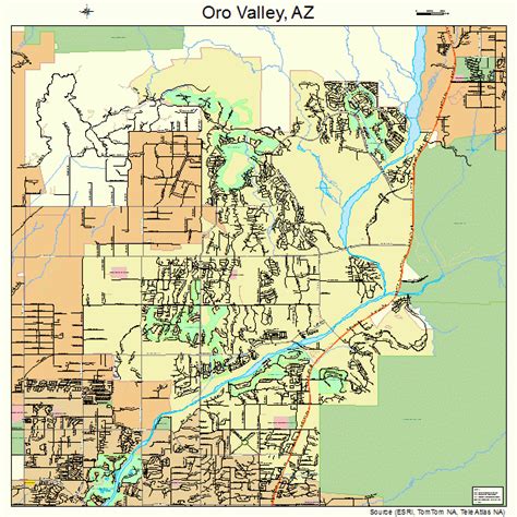 Oro Valley Arizona Street Map 0451600