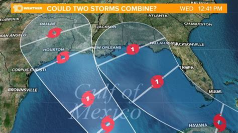 Two hurricanes in the Gulf of Mexico for the first time in recorded ...