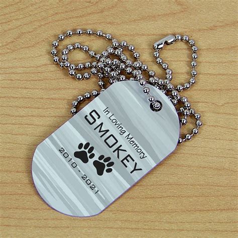 Personalized Pet Memorial Dog Tag | Pet Memorial Necklace