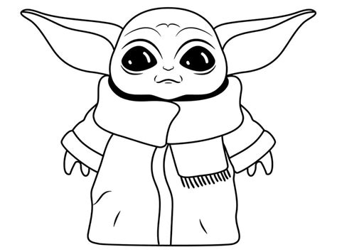 Baby Yoda coloring pages - ColoringLib