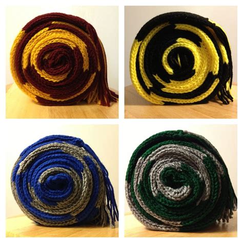 Harry Potter House Scarves Potters House, Harry Potter Houses, Hand Knitting, Scarves, Weaving ...