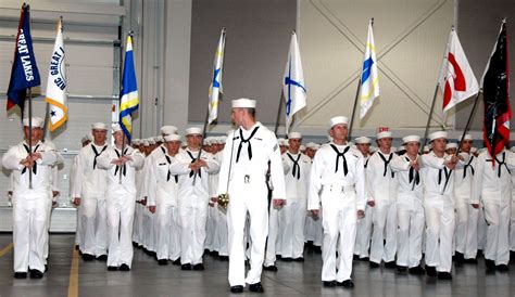 NAVAL STATION GREAT LAKES, Ill. (8/14/07) Recruits from Division 253 stand at ease during ...