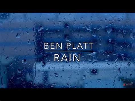 Rain by Ben Platt — Lyric Video - YouTube | Ben platt, Lyrics, Rain