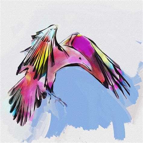 Rainbow Raven Digital Art by Richard Okun - Fine Art America