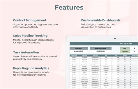 Sales CRM Template | Template.net