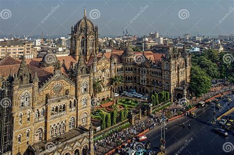 A Panorama Image of the Chhatrapati Shivaji Terminus CSMT Railway Station Stock Photo - Image of ...