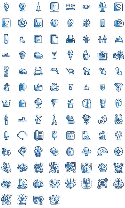 100 Free Duo-Tone Line Icons - Free Vector icons line - FreeUI.Design