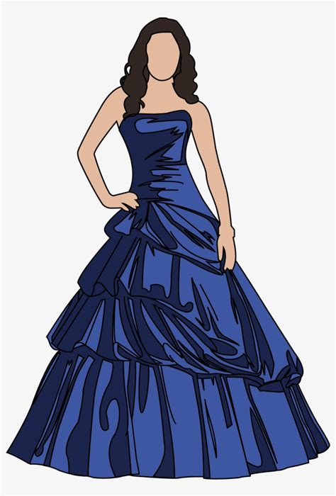 Vectored Prom Dress By Icantunloveyou On Clipart Library - Prom Dress Clipart - Free Transparent ...
