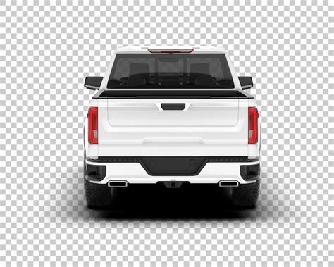 Premium PSD | White pickup truck on transparent background 3d rendering ...