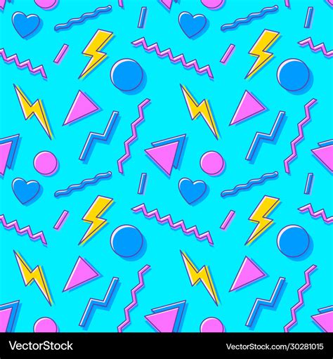 90s seamless pattern Royalty Free Vector Image