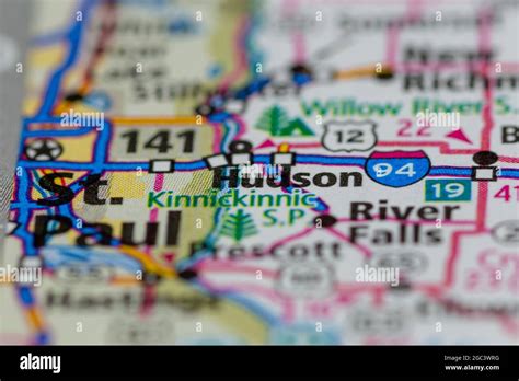 Map of hudson wisconsin hi-res stock photography and images - Alamy