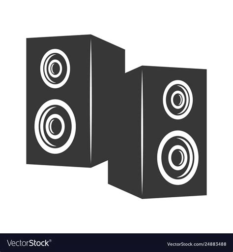 Speaker sound music Royalty Free Vector Image - VectorStock