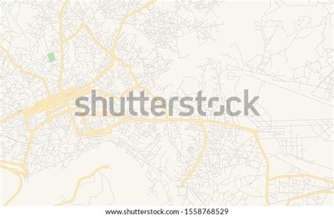 Printable Street Map Lubango Angola Map Stock Vector (Royalty Free ...