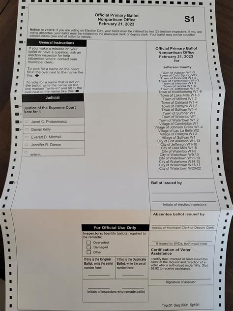 PSA, I just received my absentee ballot for WI Justice of the Supreme Court and it's not ...