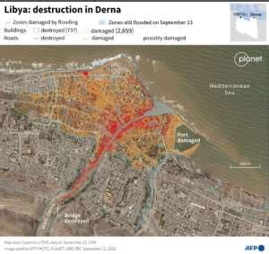 Aid arrives in flood-hit Libya as Derna death toll estimated at 11,300