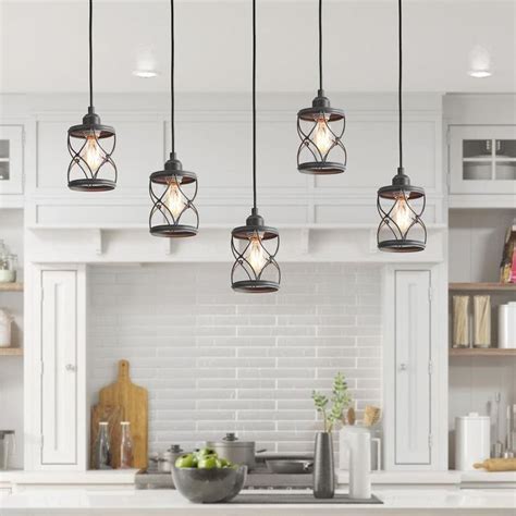 LNC Mocha Dark Gray Farmhouse Cylinder LED Mini Pendant Light | A03475 ...