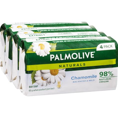 Palmolive Soap Bar Chamomile 4pk | Woolworths