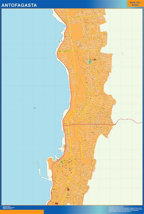 Antofagasta map from Chile | Wall maps