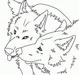 Anime Wolves Love Coloring Page Pages sketch template