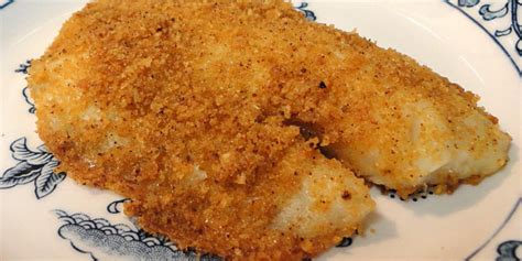 Breaded tilapia, oven baked