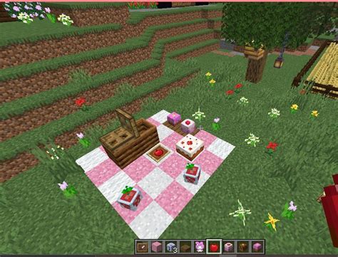 wanna go on a picnic date with me? Minecraft Garden, Minecraft Farm ...