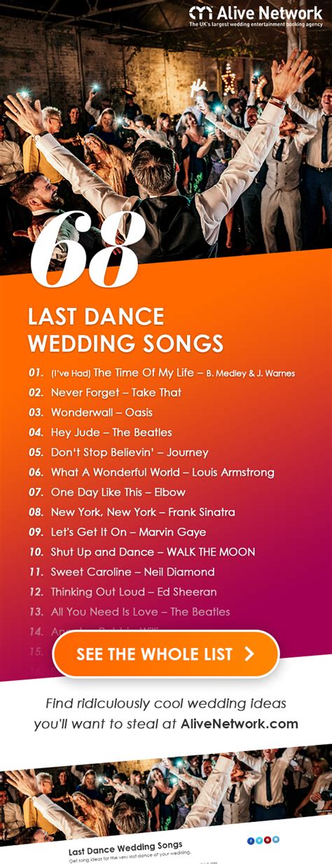 Last Dance Wedding Songs Chosen By Music Insiders | Last dance wedding ...