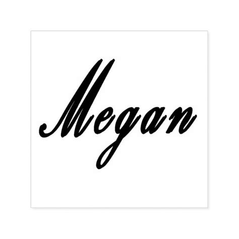 Megan, Name Logo, Self-inking Stamp | Zazzle.com | Self inking stamps, Name logo, Names