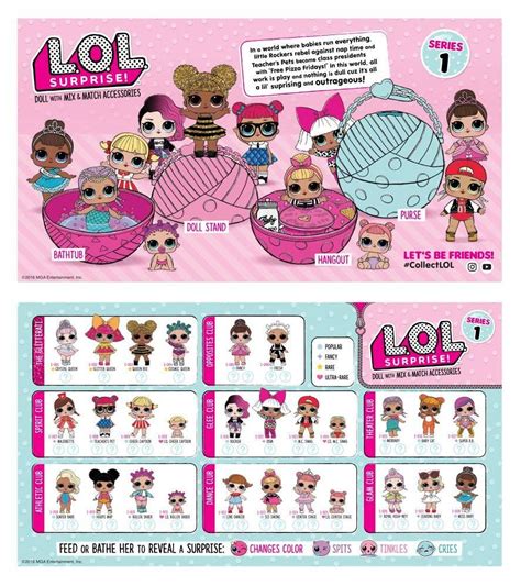 LOL Surprise Series 1 Checklist Collect them all! #collectLOL #LOLsurprise #LOLdolls # ...