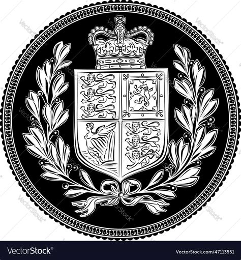 Gold sovereign coin british money Royalty Free Vector Image