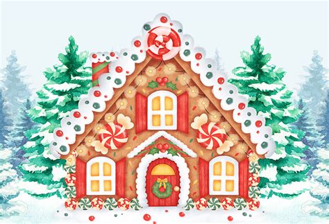 Gingerbread House Candy Clipart