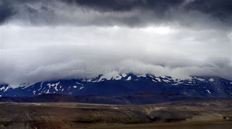 Volcano Hekla in Iceland stock image. Image of clouds - 125594287