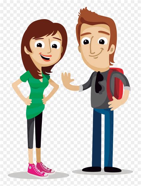 Cartoon Young Men And Women - Student Cartoon Png - Free Transparent ...