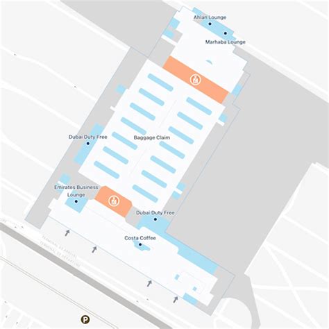 Dubai International Airport DXB Terminal 3 Map