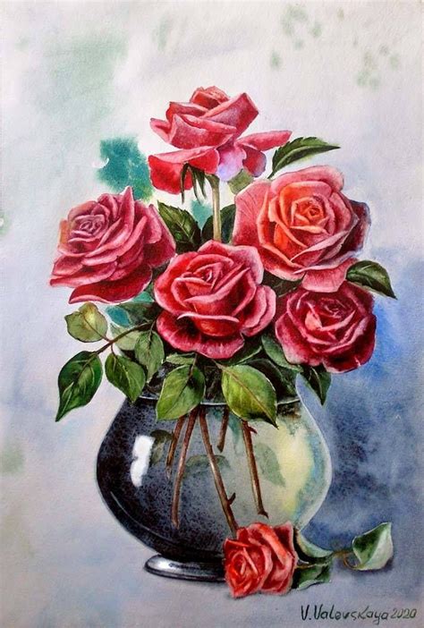 Watercolor Rose Painting | Flower Art