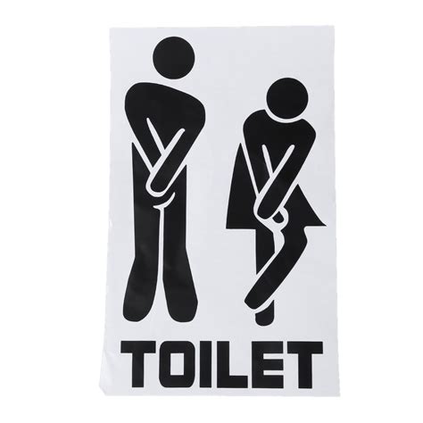 Funny Toilet Door Sign Sticker Door Decal Bathroom Door Decoration ...