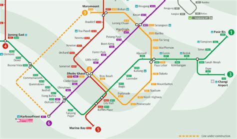 Circle line singapore - Singapore MRT/LRT System Map including future ...