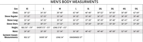 Size Charts