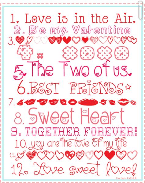 Free Valentine Fonts | The 36th AVENUE