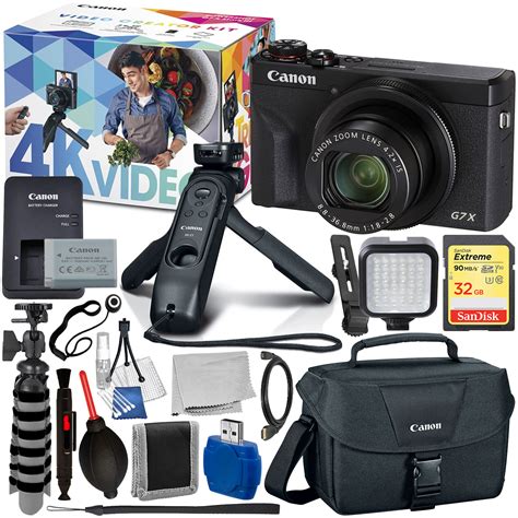 Canon PowerShot G7 X Mark III Digital Camera Video Creator Kit - 3637C026 & 11PC Accessory Kit