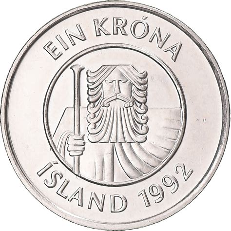 Coin, Iceland, Krona, 1992 | European Coins